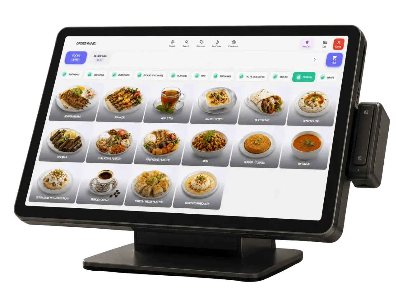 Boost IntaPOS Cloud order screen on a restaurant POS terminal